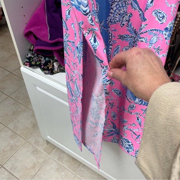 Lilly Pulitzer Kaden Vibrant Pink and Blue Maxi Dress NWT - Picture 8 of 12